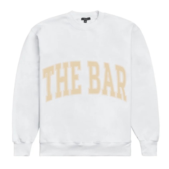 The Bar Varsity Sweatshirt - White/Tan - Picture 3 of 9